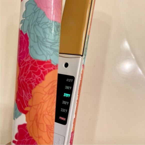 EXCELLENT LIKE NEW CONDITION 1 INCH ULTRA CHI FLORAL FLAT IRON main image 5
